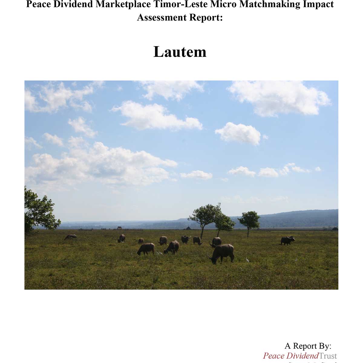 Timor-Leste Impact Assessment – Lautem (2011)